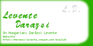 levente darazsi business card