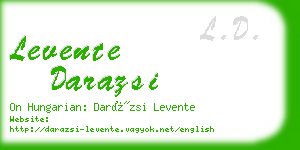 levente darazsi business card